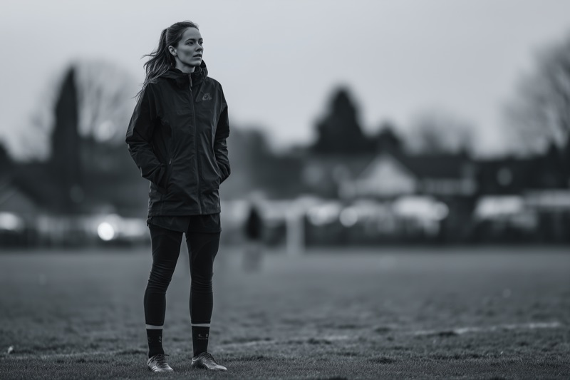 Female player on pitch